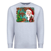 Heather Grey holly jolly Premium Sweatshirt - JahusDesignShop