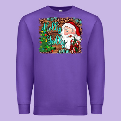 Holly Jolly Premium Sweatshirt Designed By Jahusdesignshop