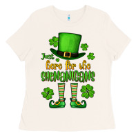 Bone Just here for the shenanigans St. Patrick's Ladies Tee - OliviaCreatesArt