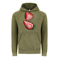 Vintage Olive strawberries 1 Vintage Hoodie - BundleAndBundleShop
