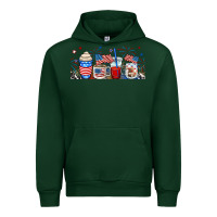 Forest Green 4th of july coffe cups Urban Hoodie - RanaPortraitStore