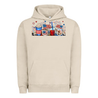 Pigment French Oak 4th of july coffe cups Urban Hoodie - RanaPortraitStore