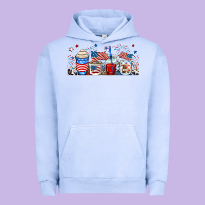 4th Of July Coffe Cups Urban Hoodie Designed By Ranaportraitstore