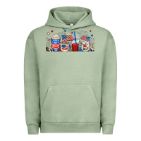 Pigment Oil Green 4th of july coffe cups Urban Hoodie - RanaPortraitStore