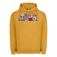 Pigment Peanut Butter 4th of july coffe cups Urban Hoodie - RanaPortraitStore