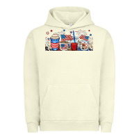 Pigment Pistachio 4th of july coffe cups Urban Hoodie - RanaPortraitStore