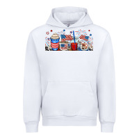 White 4th of july coffe cups Urban Hoodie - RanaPortraitStore