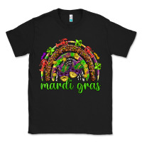 Black Mardi Gras rainbow and masks Classic Tee - HowdyJamesFarm