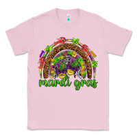 Bubblegum Pink Mardi Gras rainbow and masks Classic Tee - HowdyJamesFarm