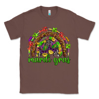 Chestnut Mardi Gras rainbow and masks Classic Tee - HowdyJamesFarm