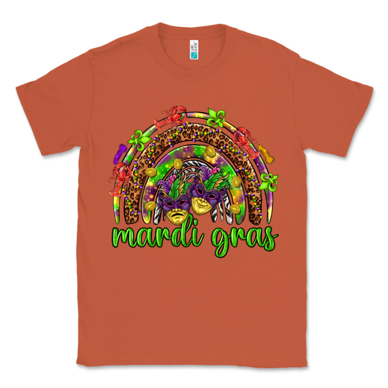 Mardi Gras Rainbow And Masks Classic Tee by HowdyJamesFarm | Teevron
