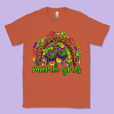 Mardi Gras Rainbow And Masks Classic Tee Designed By Howdyjamesfarm