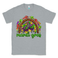 Heather Grey Mardi Gras rainbow and masks Classic Tee - HowdyJamesFarm
