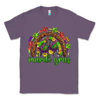 Lavender Mardi Gras rainbow and masks Classic Tee - HowdyJamesFarm