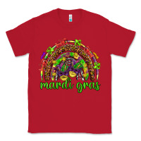Red Mardi Gras rainbow and masks Classic Tee - HowdyJamesFarm