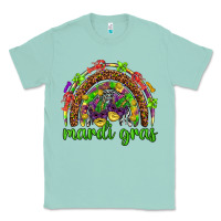 Seafoam Mardi Gras rainbow and masks Classic Tee - HowdyJamesFarm