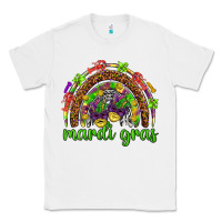 White Mardi Gras rainbow and masks Classic Tee - HowdyJamesFarm