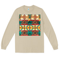 Mushroom native american aztec seamless pattern Long Sleeve Tee - BundleAndBundleShop