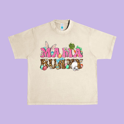Western Mama Bunny Urban Heavy Tee Designed By Bundleandbundleshop
