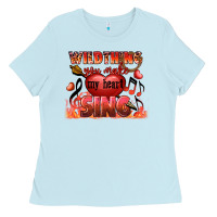 Baby Blue Valentine's Day wild thing you make my heart sing Ladies Tee - FaDigitalArtStudio
