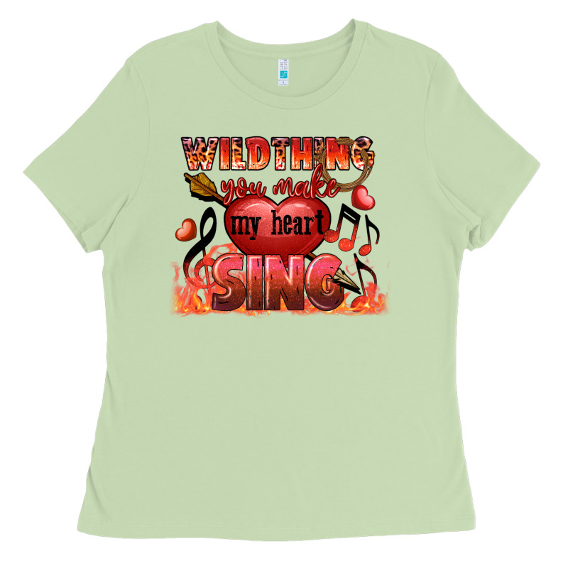 Valentine's Day Wild Thing You Make My Heart Sing Ladies Tee by FaDigitalArtStudio | Teevron