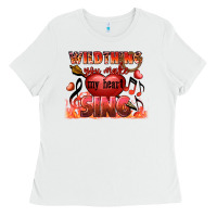 White Valentine's Day wild thing you make my heart sing Ladies Tee - FaDigitalArtStudio