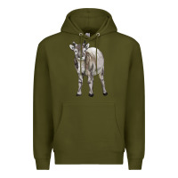 Army Green reindeer fawn deer Premium Hoodie - LillyAllenDesigns