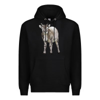 Black reindeer fawn deer Premium Hoodie - LillyAllenDesigns