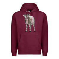 Burgundy reindeer fawn deer Premium Hoodie - LillyAllenDesigns