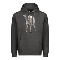 Charcoal Heather reindeer fawn deer Premium Hoodie - LillyAllenDesigns