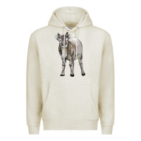 Oatmeal Heather reindeer fawn deer Premium Hoodie - LillyAllenDesigns