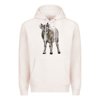 Pale Pink reindeer fawn deer Premium Hoodie - LillyAllenDesigns