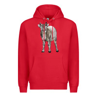Red reindeer fawn deer Premium Hoodie - LillyAllenDesigns