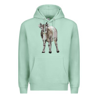 Seafoam reindeer fawn deer Premium Hoodie - LillyAllenDesigns
