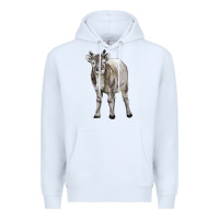 White reindeer fawn deer Premium Hoodie - LillyAllenDesigns