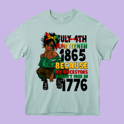 Juneteenth 1865 Because My Ancestors Heavy Core Tee Designed By Cowgirlartshop