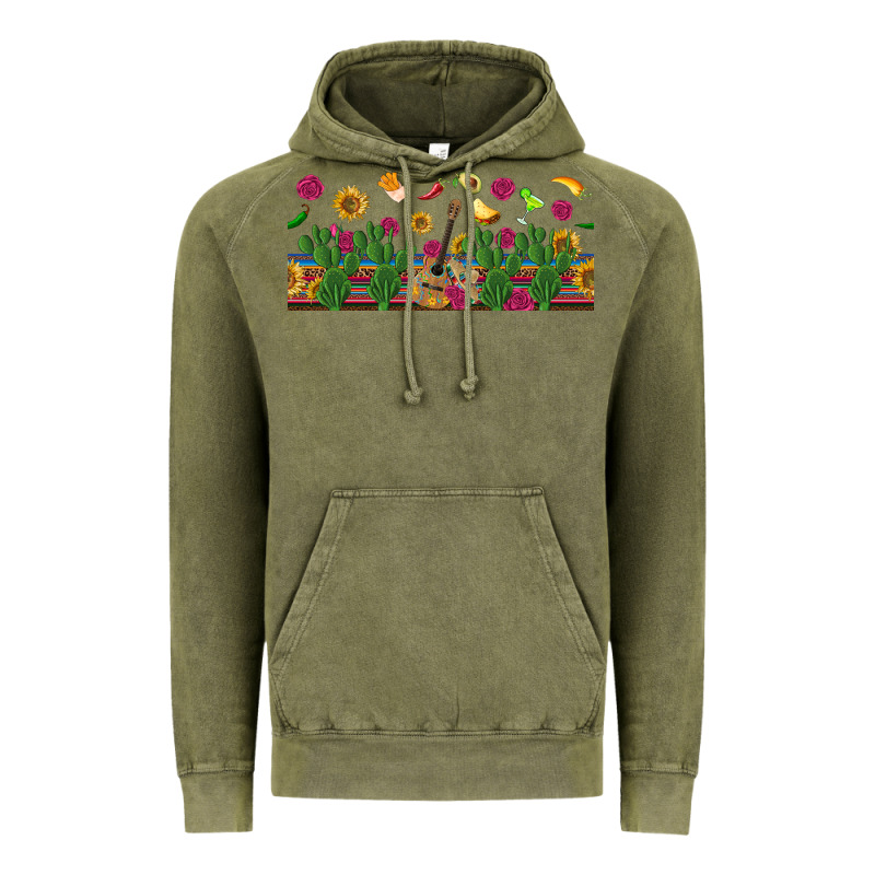 Mexican Sombrero Guitar Rose Cactus Libbey  Cup Vintage Hoodie by BundleAndBundleShop | Teevron