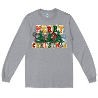 Heather Grey merry christmas Long Sleeve Tee - FaDigitalArtStudio