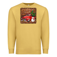 Antique Gold christmas truck coaster Premium Sweatshirt - JahusDesignShop