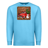 Ocean Blue christmas truck coaster Premium Sweatshirt - JahusDesignShop