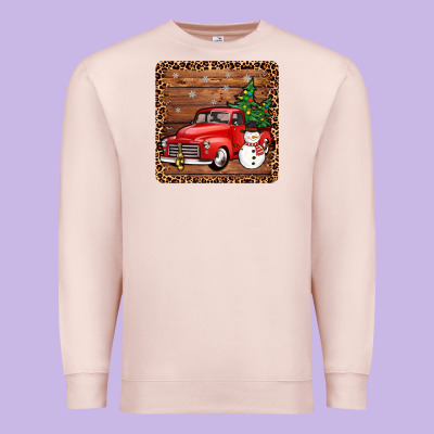 Christmas Truck Coaster Premium Sweatshirt Designed By Jahusdesignshop