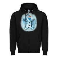 Black olaf snowman Zipper Hoodie - AdoDesignShop