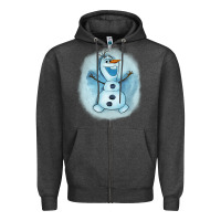 Charcoal Heather olaf snowman Zipper Hoodie - AdoDesignShop