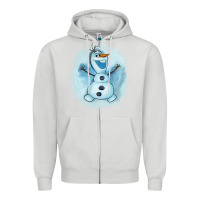 Dove Grey olaf snowman Zipper Hoodie - AdoDesignShop