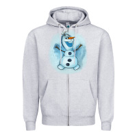 Heather Grey olaf snowman Zipper Hoodie - AdoDesignShop
