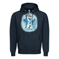 Navy olaf snowman Zipper Hoodie - AdoDesignShop