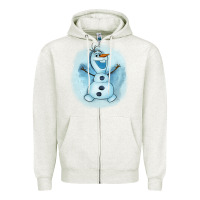 Oatmeal Heather olaf snowman Zipper Hoodie - AdoDesignShop