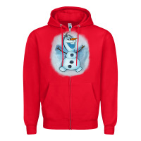 Red olaf snowman Zipper Hoodie - AdoDesignShop