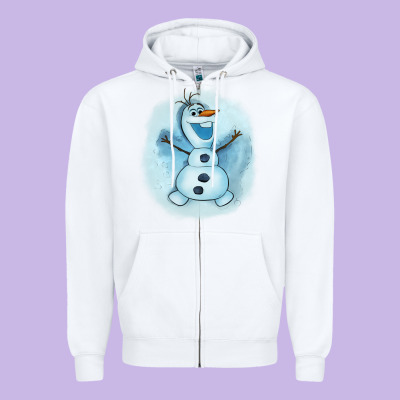Olaf Snowman Zipper Hoodie Designed By Adodesignshop