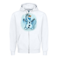White olaf snowman Zipper Hoodie - AdoDesignShop